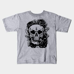 skull and roses Kids T-Shirt